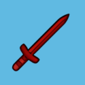 red plastic sword