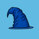 blue wizard hat