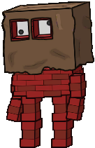 brick monster paper bag