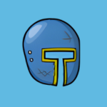 blue face helmet