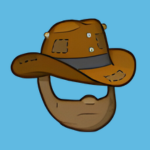 masked cowboy hat