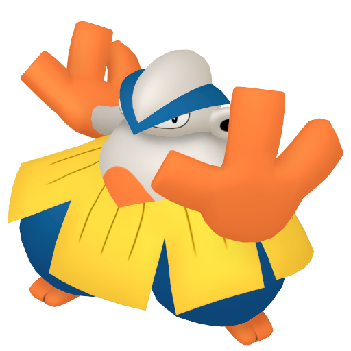 Hariyama - Fighting type Pokemon from Pokemon X and Y with stats, moves, and evolution data