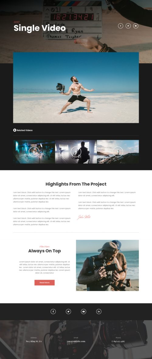 Video Production Single Video