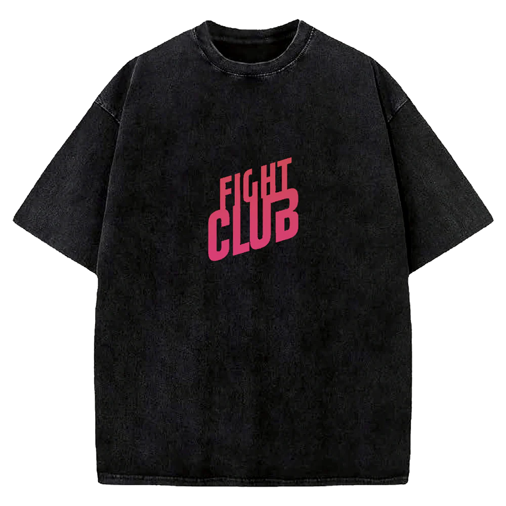 The Fight Club Oversized Black Tee image