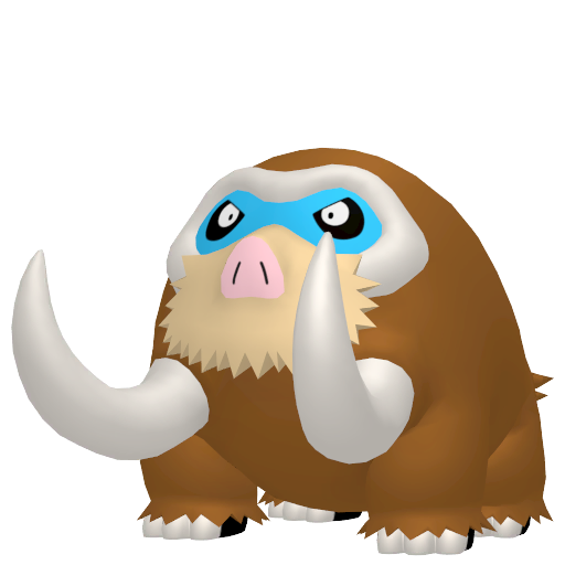 Mamoswine - Ice/Ground type Pokemon from Pokemon Sword and Shield with stats, moves, and evolution data