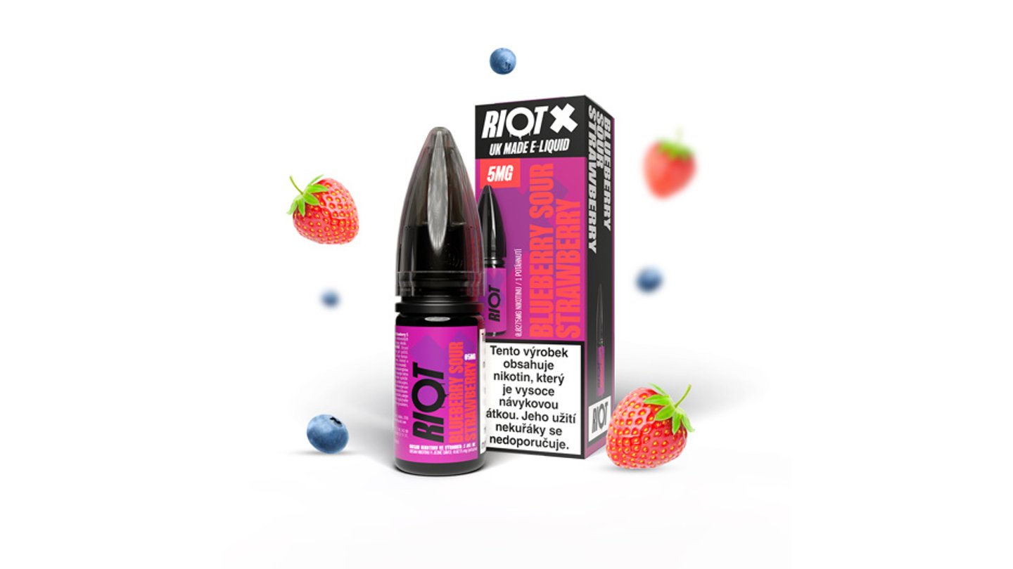 RIOT X Salt Kyselá borůvka a jahoda 10ml 5mg