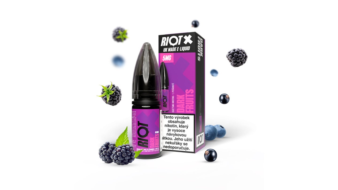 RIOT X Salt Tmavá bobulovitá směs 10ml 5mg