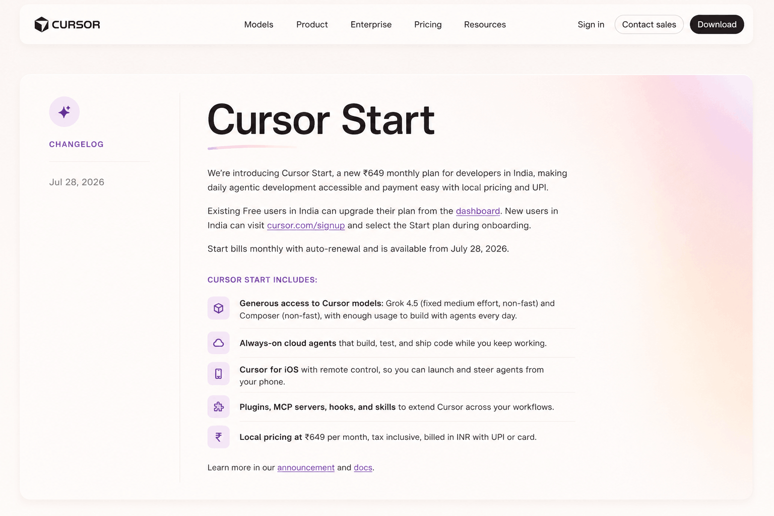 Cursor_Start Announcement & Guidelines