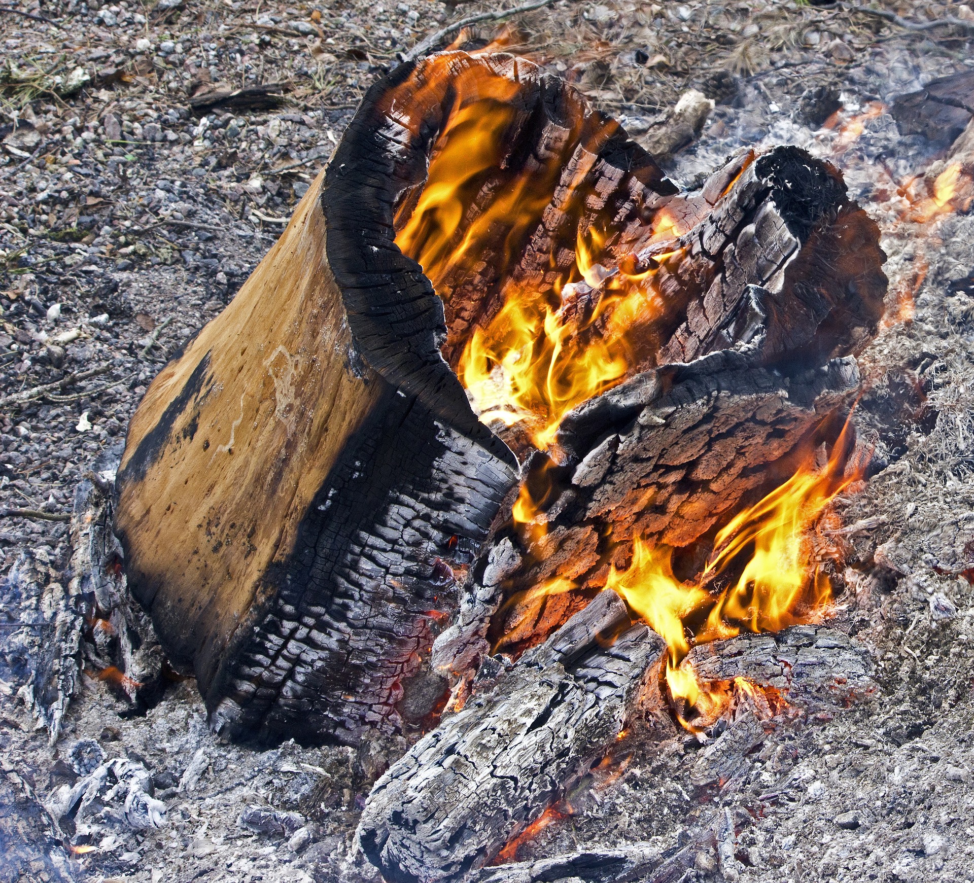An almost burnt out Swedish Fire Torch!