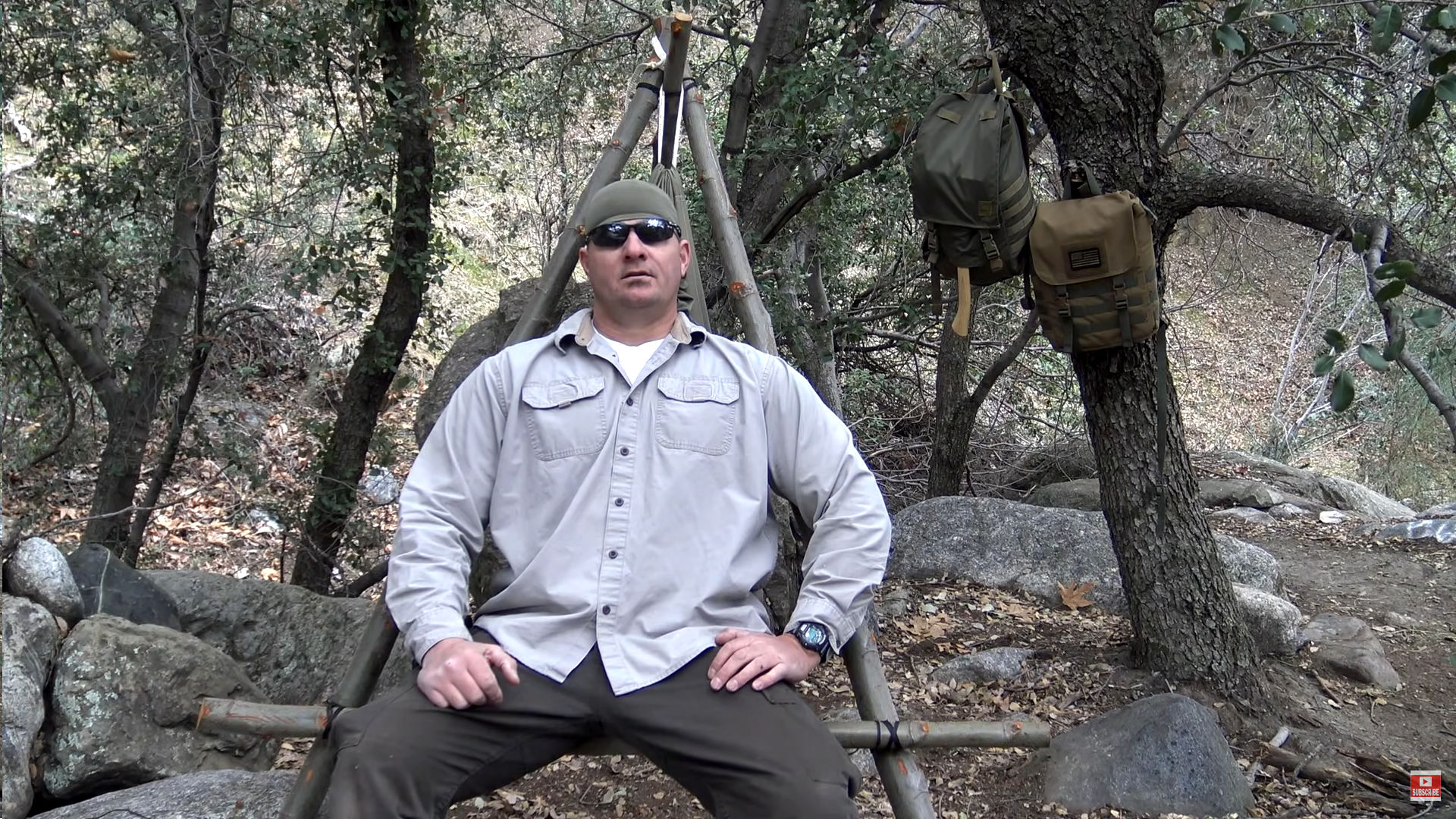 camping chairs, bushcraft style