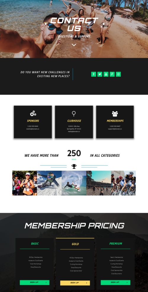 Extreme Sport Contact Us