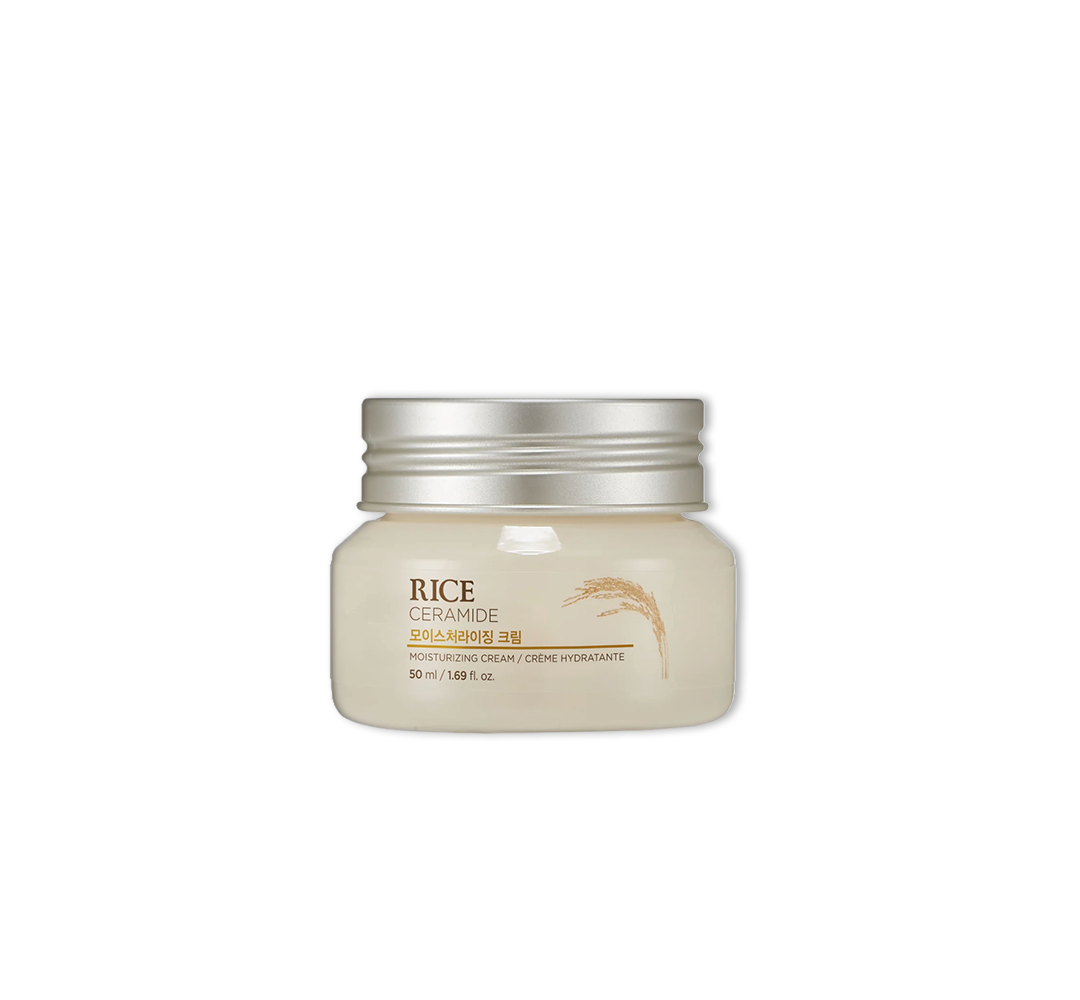 BDyana The Face Shop Rice & Ceramide Moisturizing Cream 50ml | 1.Locks in the benefits of the products used before

2.Prevents early signs of aging

3.Plumps and moisturizes the skin