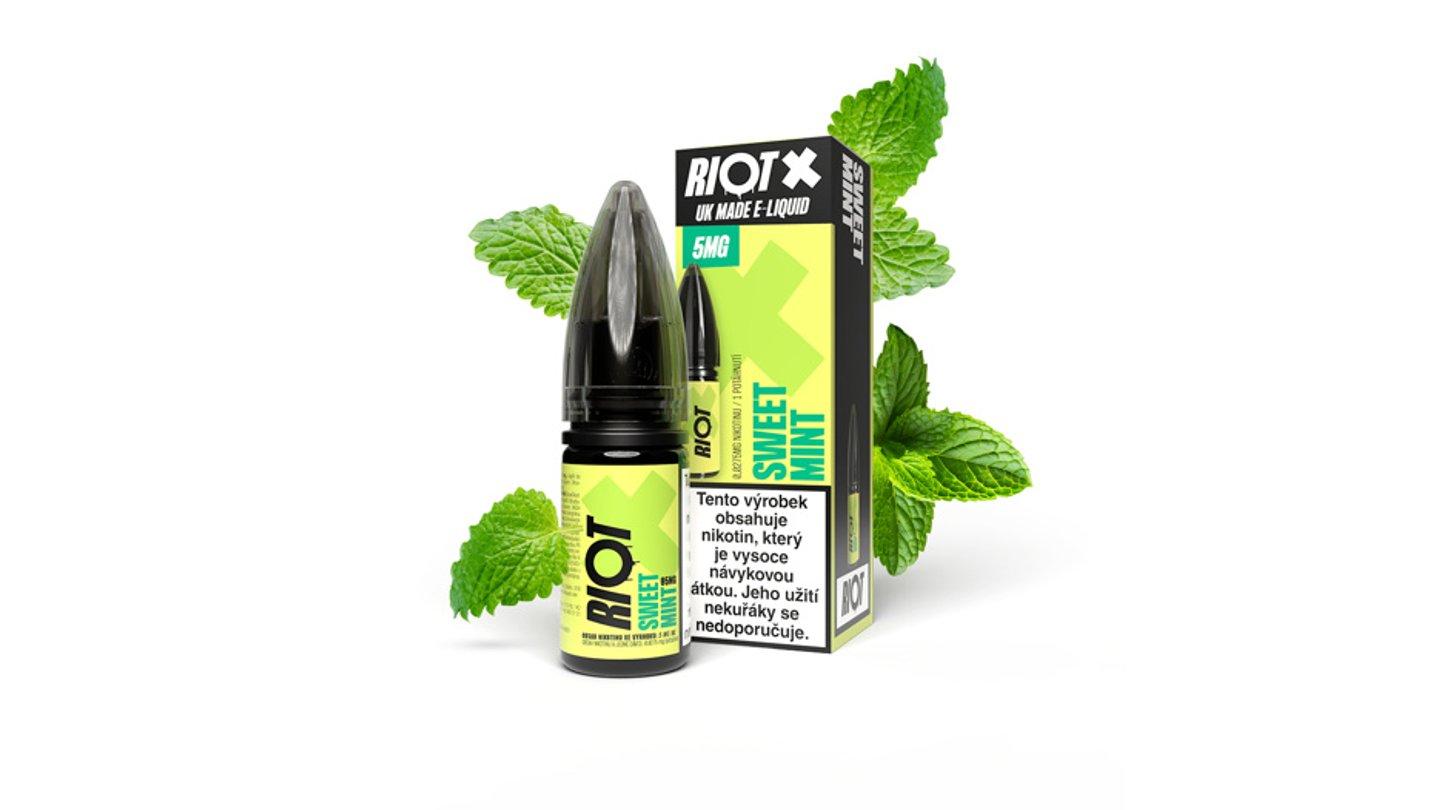 RIOT X Salt Jemná máta 10ml 5mg