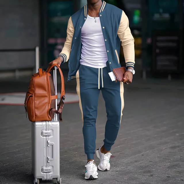 2025 NOVO UNIFORME DE BEISEBOL MASCULINO PRIMAVERA E OUTONO COM LAZER JUVENTUDE BOTÃO CARDIGAN JAQUETA CALÇAS TERNO