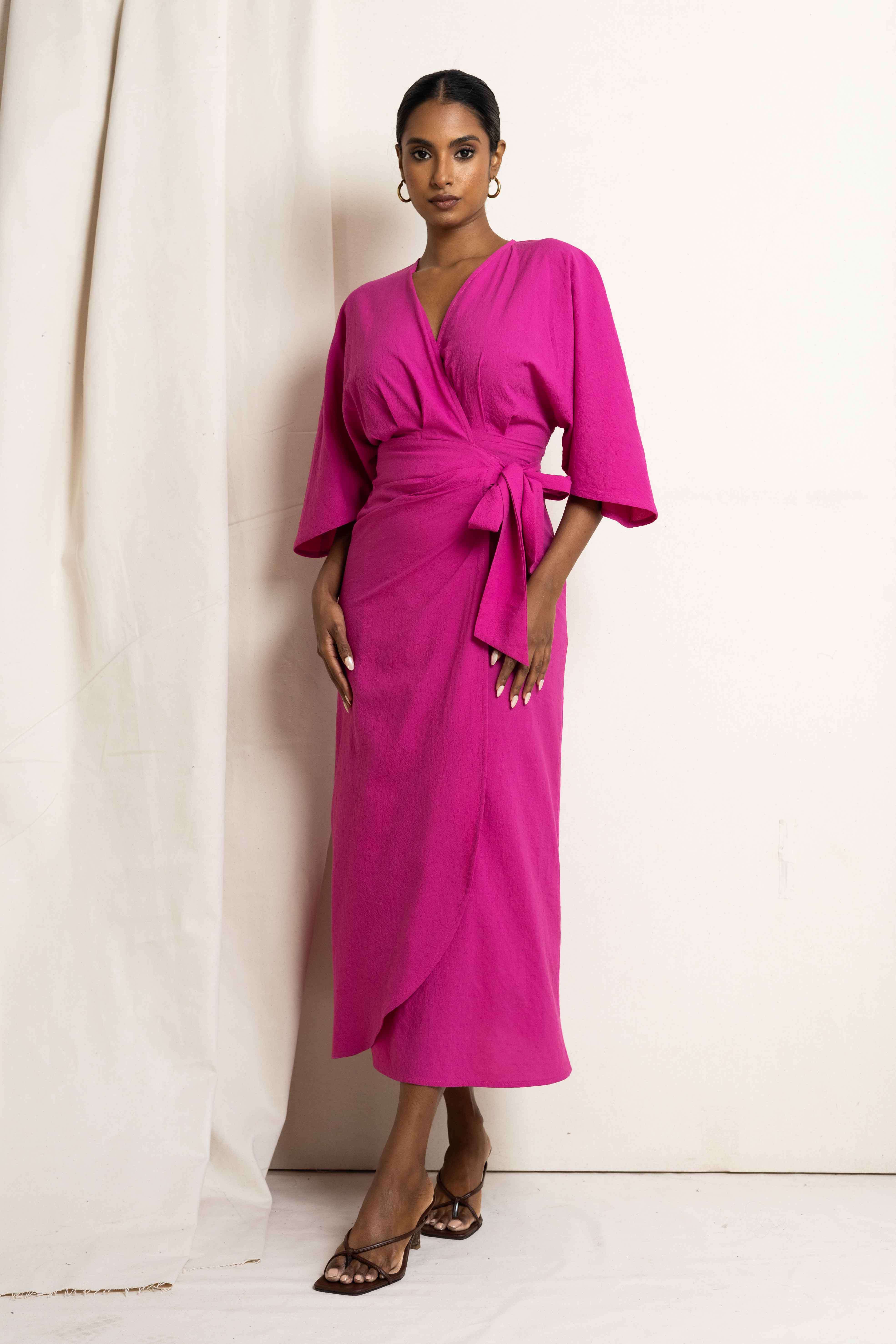 CAPRI MIDI DRESS FUCHSIA - Alternative