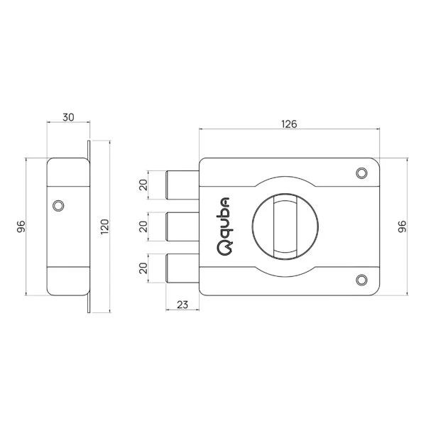 Quba Armour Plus Q 254 Door Lock - Image 2