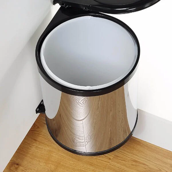 Quba Symetry Stainless Steel Round Bin 8L Dustbin