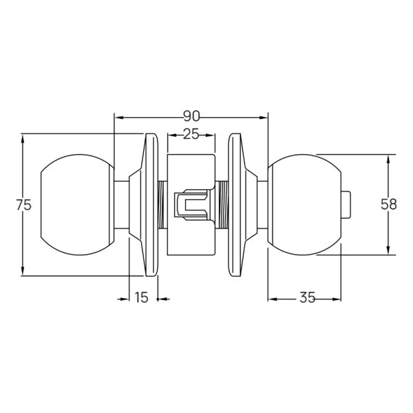 Quba Cylindrical Lock Q202 - Image 2