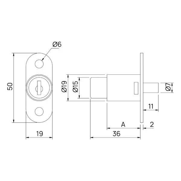 Quba Push Lock (Q 203PU) - Image 2