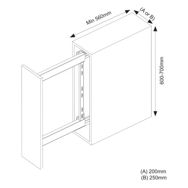 Quba Pull Out Unit (3 Tier) - Glass - Image 2