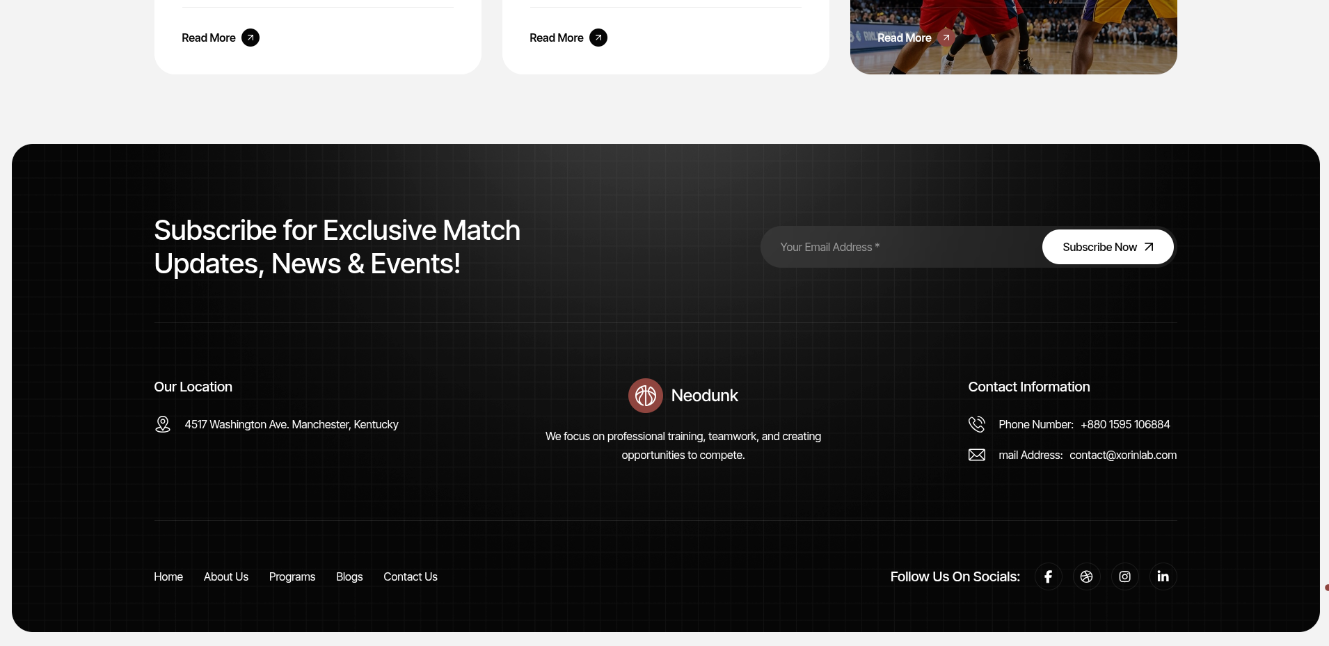 NeoDunk Sports Platform project screenshot 4