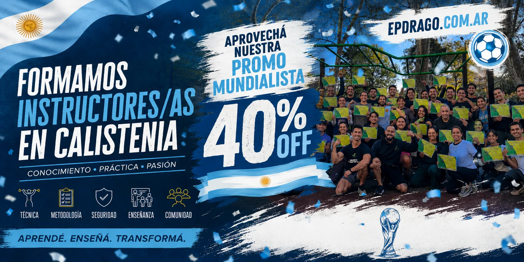Formate y Certificate en Calistenia y Street Workout!