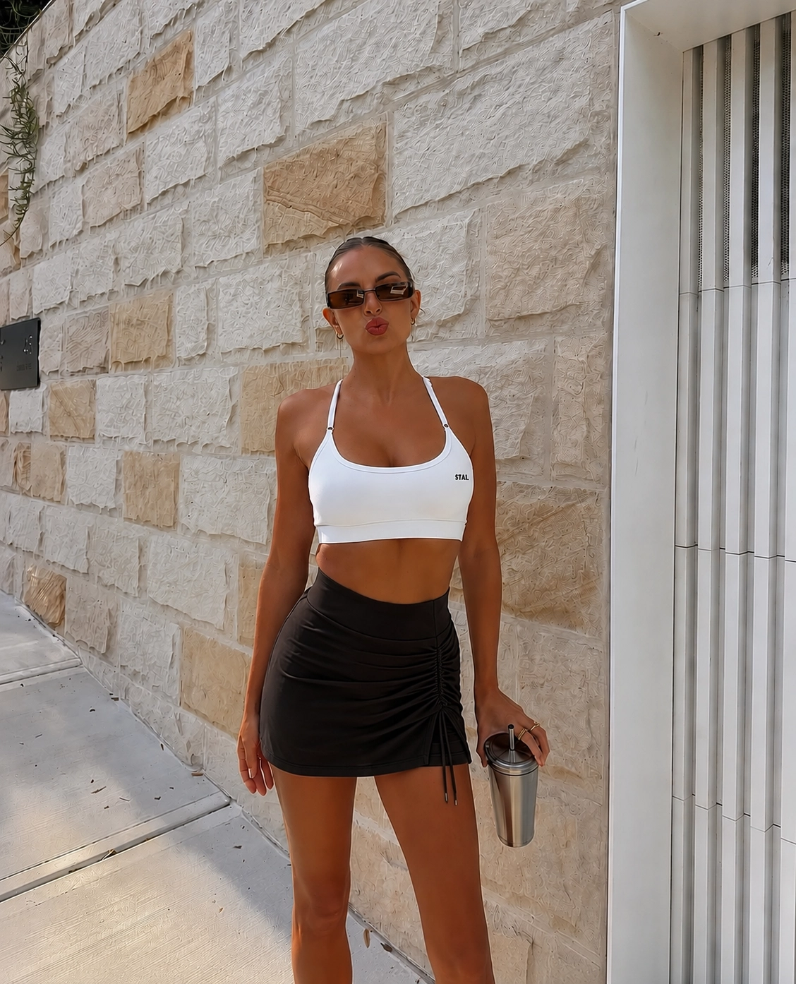 Short pollera Malta negro