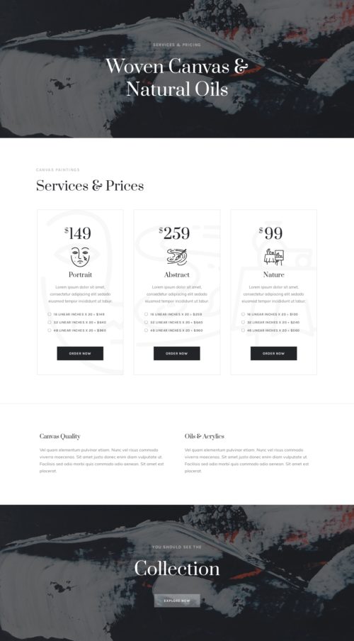 Artist Service & Pricing