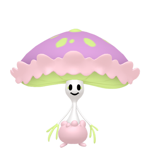 Shiinotic - Grass/Fairy type Pokemon from Pokemon Sword and Shield with stats, moves, and evolution data