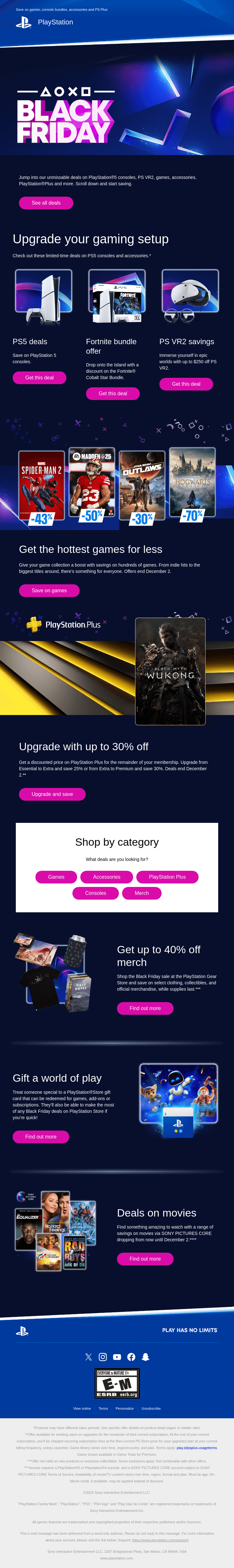 Our Black Friday Deals Are Live Playstation