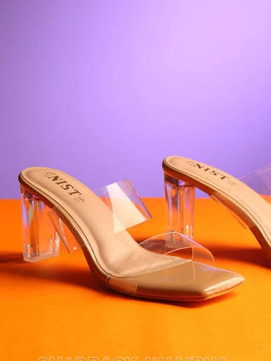 Clear block heels 3