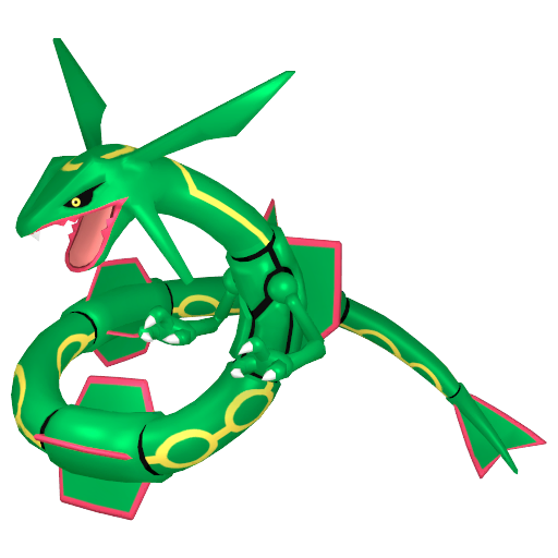 Rayquaza - Dragon/Flying type Pokemon from  with stats, moves, and evolution data