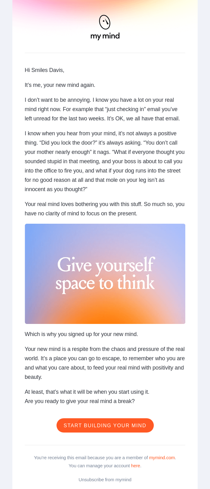 Give Yourself Space To Think