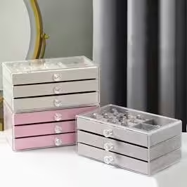 3 layer flannel jewellery box drawer 3