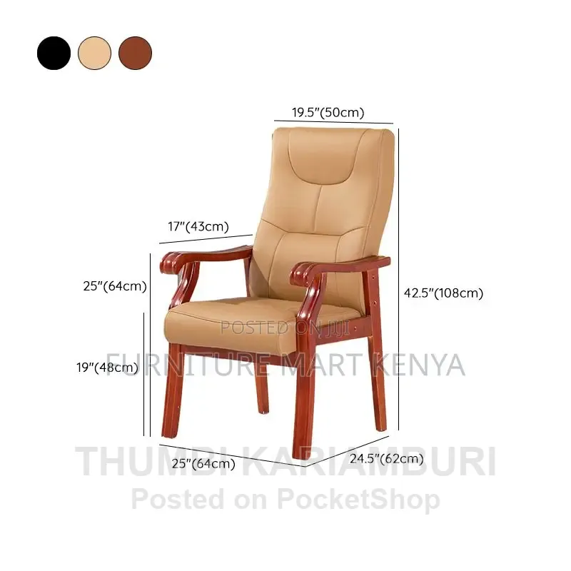 Office Chair : Modern Brown Leather Executive Chair 2