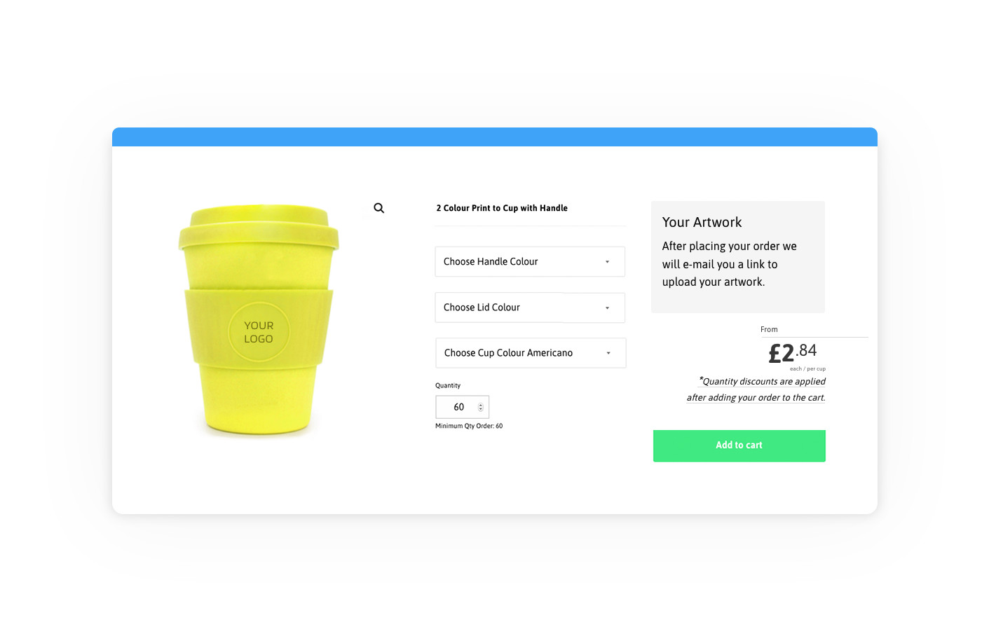 coffeecups case study product settings selection view