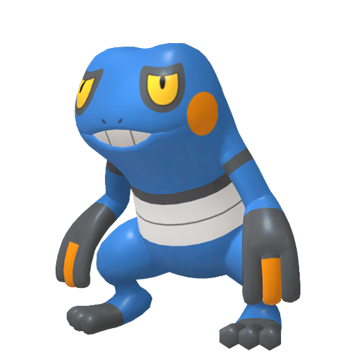 Croagunk - Poison/Fighting type Pokemon from Pokemon Platinum with stats, moves, and evolution data