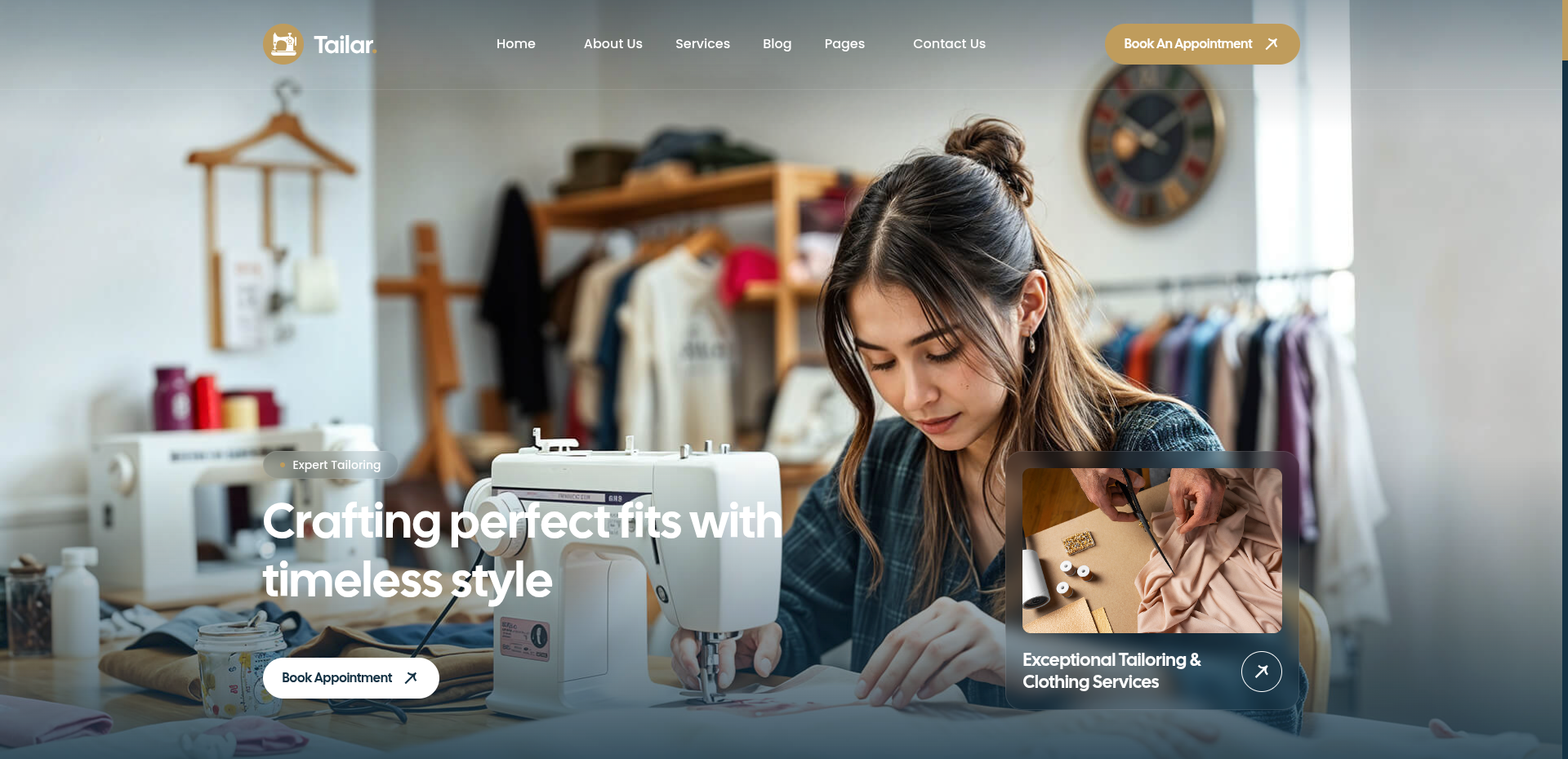 Tailar Tailoring & Clothing Website project screenshot 3