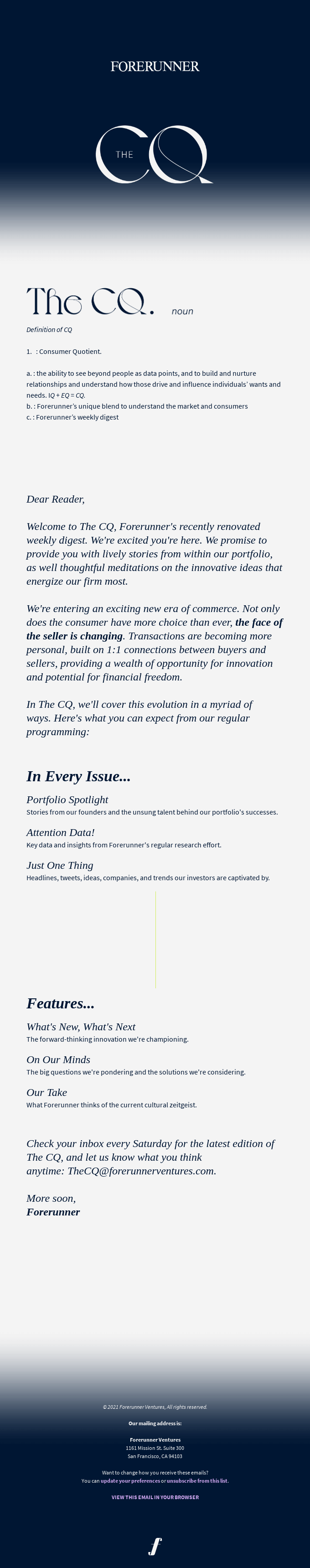 Welcome The Cq Weekly Digest