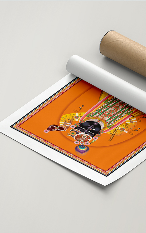 Holy Darshan Shrinathji Vijayadashami Pichwai Wall Art thumbnail 5