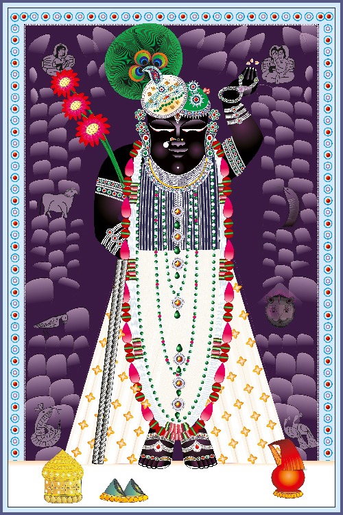 Shreenathji Sharad Purnima Shringar Darshan Wall Art
