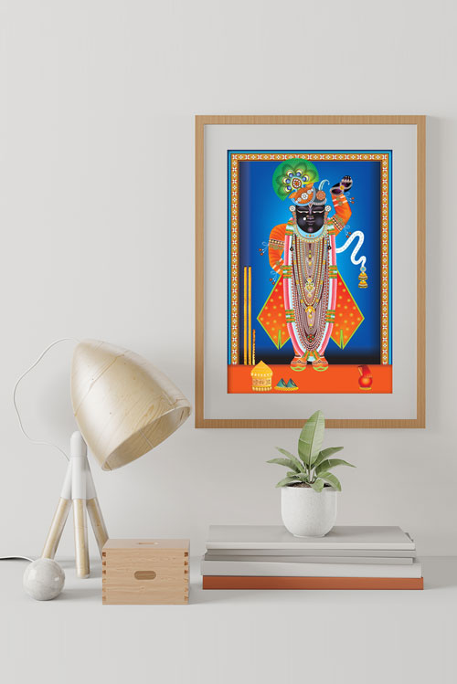 Shreenathji Sharad Purnima Darshan Pichwai Wall Art thumbnail 2