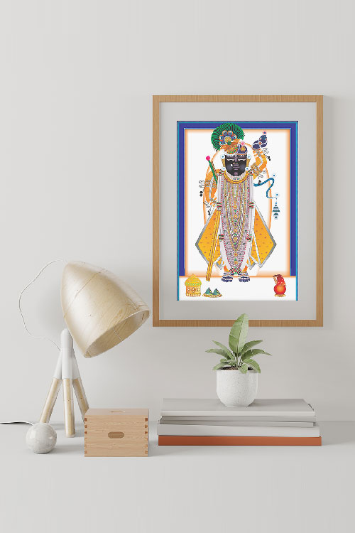 Shreenathji Ram Navami Darshan Pichwai Wall Art | Nathdwara thumbnail 2