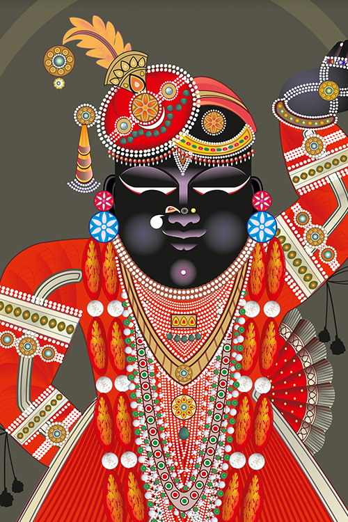 Shrinathji Posh Sud Ekam Darshan — Nathdwara Pichwai Wall Art thumbnail 2