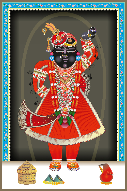 Shrinathji Posh Sud Ekam Darshan — Nathdwara Pichwai Wall Art