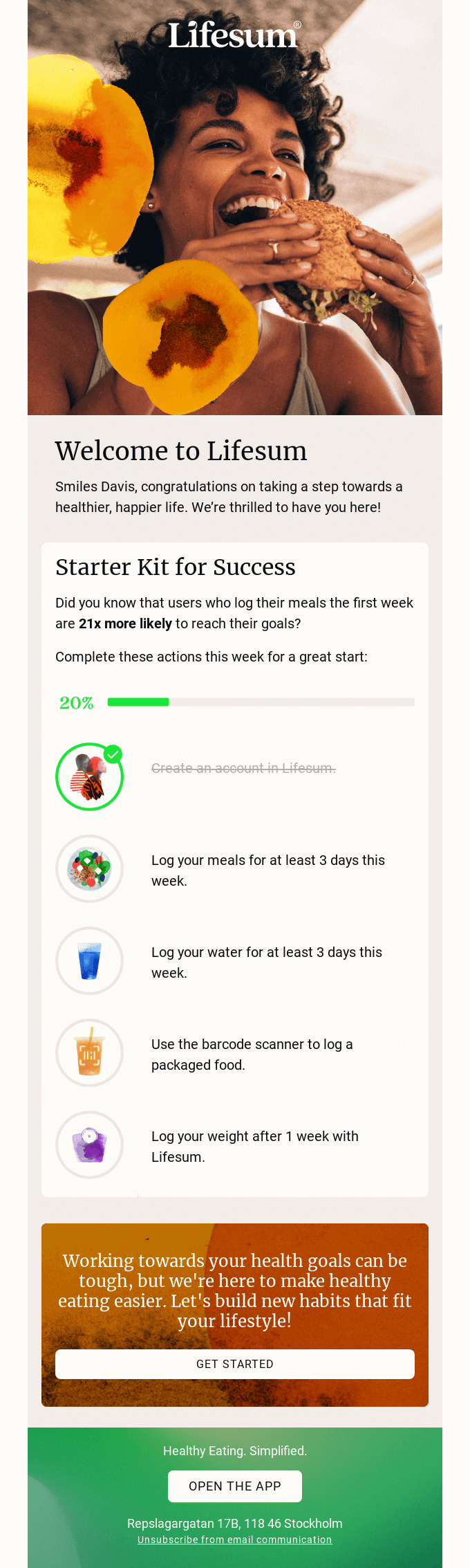 Welcome To Lifesum Starter Kit