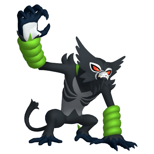 Zarude - Dark/Grass type Pokemon from Pokemon Sword and Shield with stats, moves, and evolution data