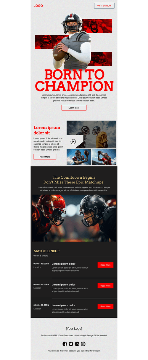 Football World Email Template