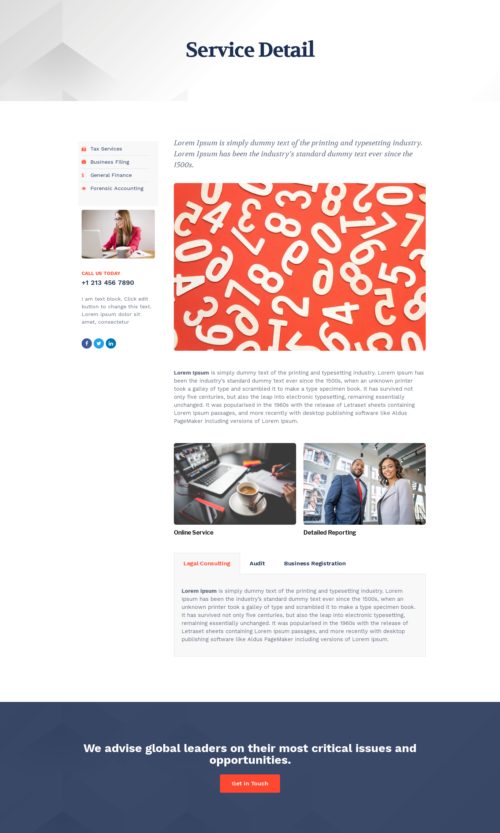 Accounting Business Single Service