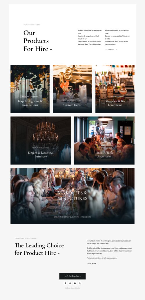 Event Planner Rentals